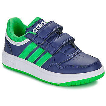 Scarpe Bambino Sneakers basse Adidas Sportswear HOOPS 3.0 CF C Blu / Verde