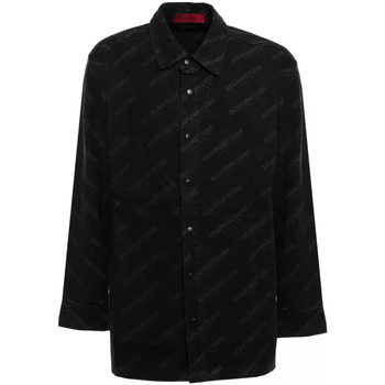 Abbigliamento Uomo Camicie maniche lunghe Acupuncture camicia denim shacket all over nera Nero