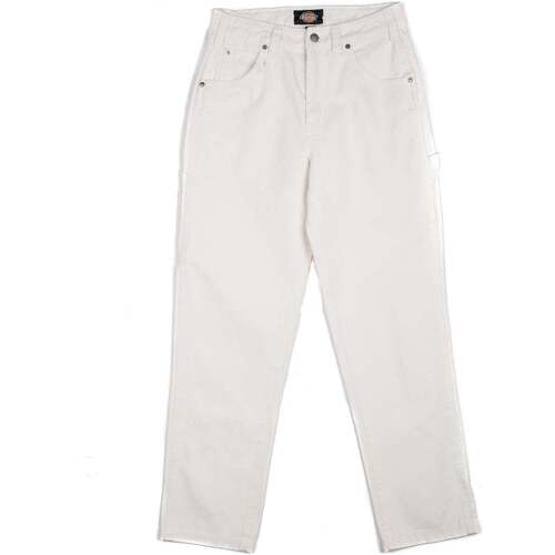 Abbigliamento Donna Jeans Dickies Carpenter Pant W Stone Washed Cloud Bianco