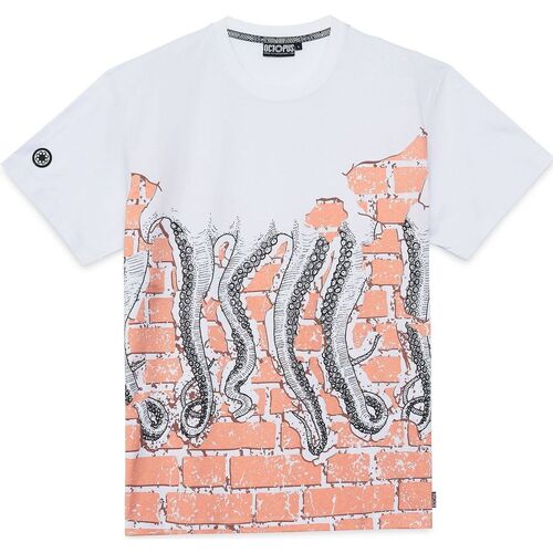 Abbigliamento Uomo T-shirt & Polo Octopus Bricks Tee Tentacoli Bianco Bianco