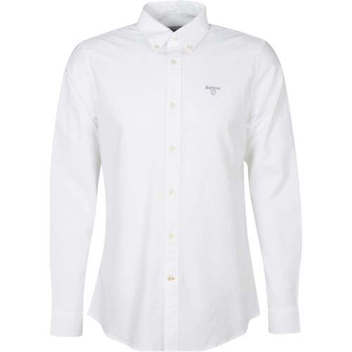 Abbigliamento Uomo Camicie maniche lunghe Barbour Oxford Bianco Bianco