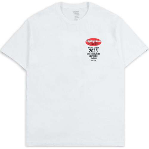 Abbigliamento Uomo T-shirt & Polo Pleasures Rolling Stone Bianco Bianco