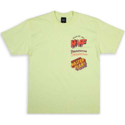 Abbigliamento Uomo T-shirt & Polo Huf Master Plan Verde Acido Verde