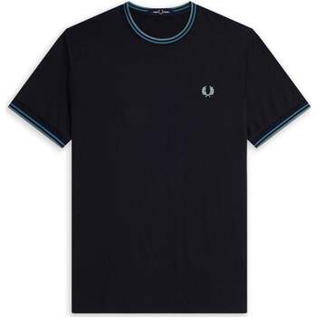 Abbigliamento Uomo T-shirt & Polo Fred Perry Rigata Collo Blu Blu