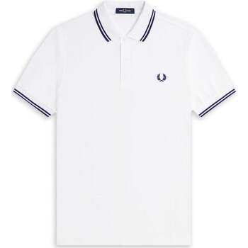 Abbigliamento Uomo T-shirt & Polo Fred Perry Bianco Blu Bianco