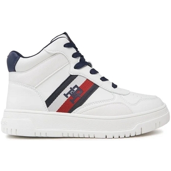 Tommy Hilfiger STRIPES HIGH TOP LACE-UP Bianco
