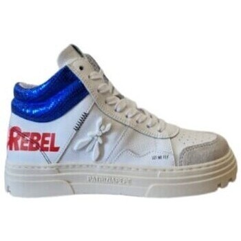 Scarpe Donna Sneakers Patrizia Pepe Sneaker in pelle bianca rebel Bianco