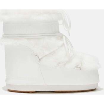 Scarpe Donna Stivali Moon Boot icon low faux fur bianco Bianco