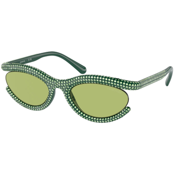 Orologi & Gioielli Donna Occhiali da sole Swarovski SK6006 Occhiali da sole, Verde/Verde, 54 mm Verde