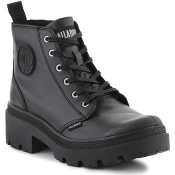 Scarpe Donna Sneakers alte Palladium Pallabase Leather 96905-001-M Black/Black Nero