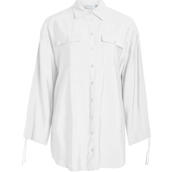 Vila Klaria Oversize Shirt L/S - Cloud Dancer Bianco
