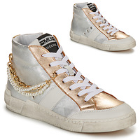 Scarpe Donna Sneakers alte Meline  Argento / Oro
