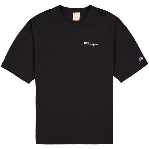 Abbigliamento Uomo T-shirt & Polo Champion Reverse Weave Small Script Logo T-Shirt - Black Nero