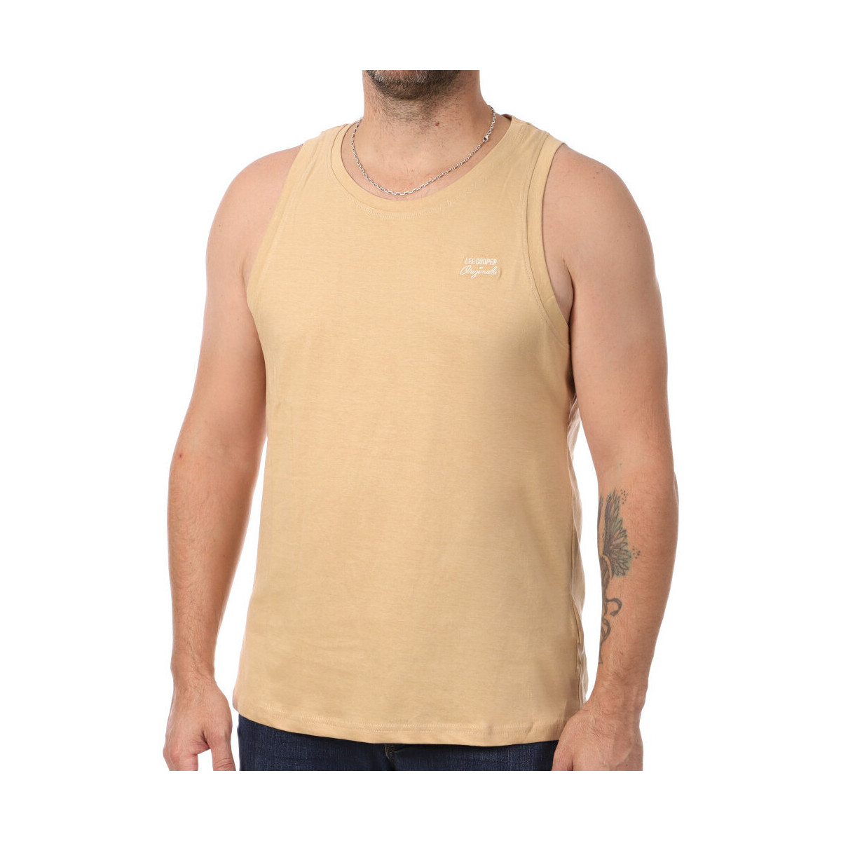 Abbigliamento Uomo Top / T-shirt senza maniche Lee Cooper LEE-009552 Beige