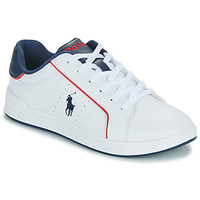 Scarpe Unisex bambino Sneakers basse Polo Ralph Lauren HERITAGE COURT III Bianco / Marine / Rosso