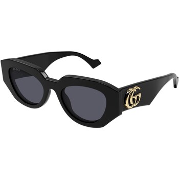 Gucci GG1421S Occhiali da sole, Nero/Grigio, 51 mm Nero