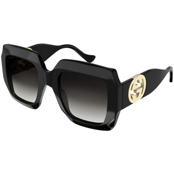 Gucci GG1022S Occhiali da sole, Nero/Grigio, 54 mm Nero