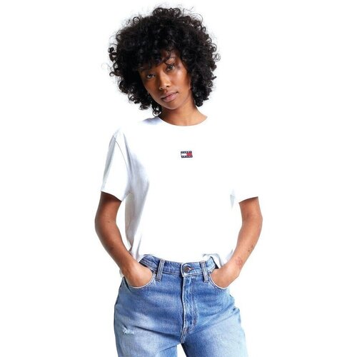 Abbigliamento Donna T-shirt maniche corte Tommy Jeans T-shirt Donna Badge Bianco