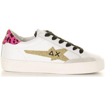 Scarpe Donna Sneakers Sun68 Sneaker Katy in pelle bianco oro Multicolore
