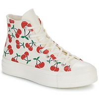 Scarpe Donna Sneakers alte Converse CHUCK TAYLOR ALL STAR LIFT Bianco / Rosso