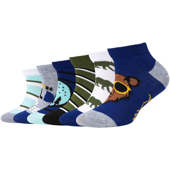 Biancheria Intima Bambino Calze sportive Skechers 6PPK Boys Casual Animals Sneakrs Socks Multicolore