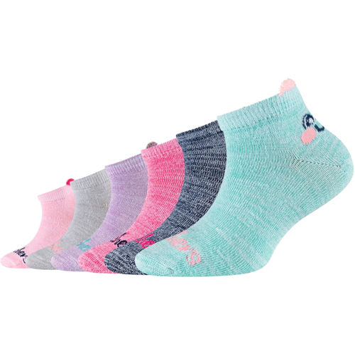 Biancheria Intima Bambina Calze sportive Skechers 6PPK Girls Casual Super Soft Sneaker Socks Multicolore