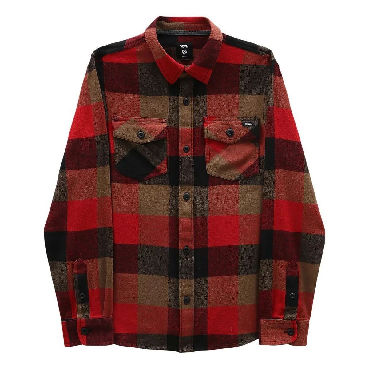 Abbigliamento Unisex bambino Camicie maniche lunghe Vans BOX FLANNEL - VN000LPY-CBA RED/BLACK Rosso