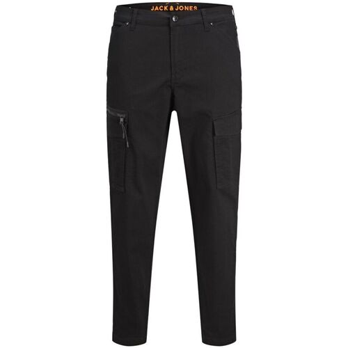 Abbigliamento Uomo Pantaloni Jack & Jones 12194240 JPSTACE JJDEX TAPERED-BLACK Nero