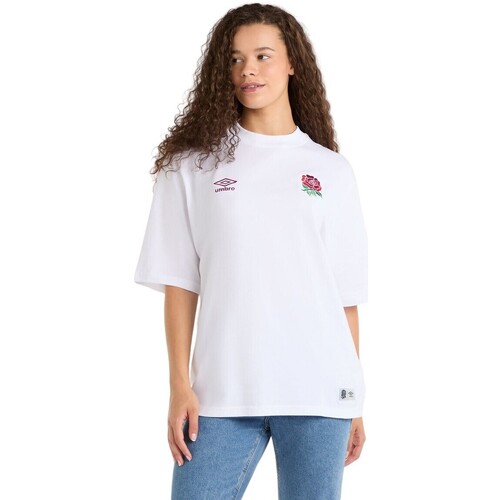 Abbigliamento Donna T-shirts a maniche lunghe Umbro Dynasty Bianco