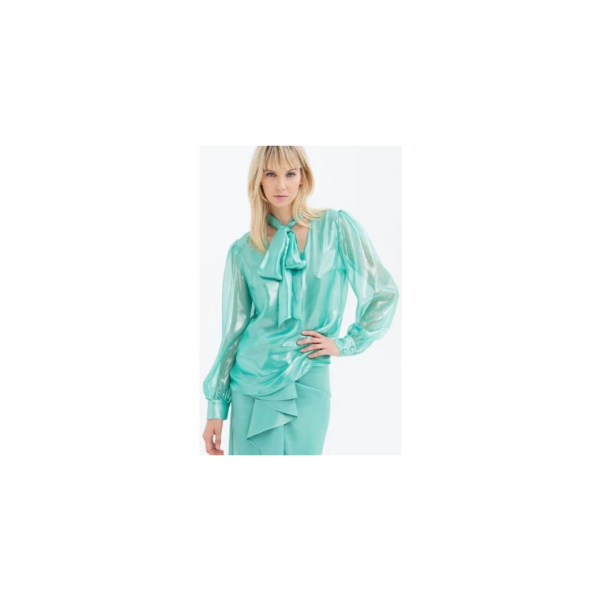 Abbigliamento Donna Top / Blusa Fracomina FQ23ST1004W59501-Q80-UNICA - B Verde