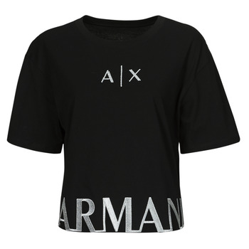 Abbigliamento Donna T-shirt maniche corte Armani Exchange 3DYTAG Nero / Argento