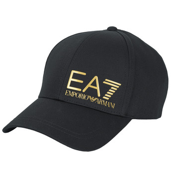 Accessori Uomo Cappellini Emporio Armani EA7 TRAIN CORE ID U LOGO CAP Nero / Oro