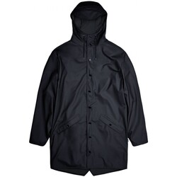 Abbigliamento Donna Giacche Rains Long Jacket Black Nero