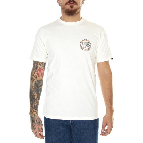 Abbigliamento Uomo T-shirt & Polo Vans Circle Checker Drop V  Tee Marshmallow Beige