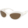 Orologi & Gioielli Donna Occhiali da sole MICHAEL Michael Kors MK2198 Occhiali da sole, Bianco/Marrone, 59 mm Bianco