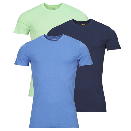 Abbigliamento Uomo T-shirt maniche corte Polo Ralph Lauren S / S CREW-3 PACK-CREW UNDERSHIRT Blu / Marine / Verde