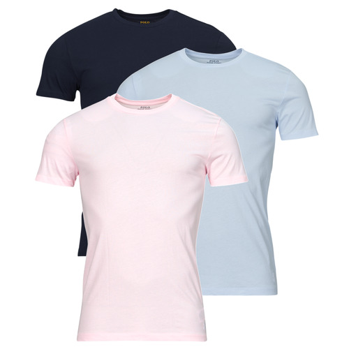 Abbigliamento Uomo T-shirt maniche corte Polo Ralph Lauren S / S CREW-3 PACK-CREW UNDERSHIRT Blu / Marine / Rosa