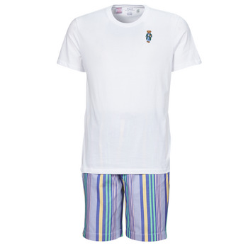 Abbigliamento Uomo Pigiami / camicie da notte Polo Ralph Lauren S / S PJ SET-SLEEP-SET Bianco / Multicolore