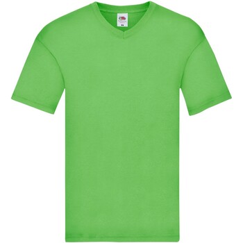 Abbigliamento Uomo T-shirts a maniche lunghe Fruit Of The Loom 61426 Verde
