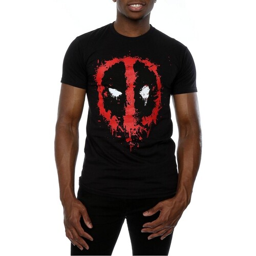 Abbigliamento Uomo T-shirts a maniche lunghe Deadpool BI1007 Nero