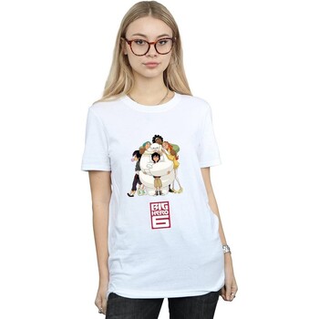 Abbigliamento Donna T-shirts a maniche lunghe Big Hero 6 BI1013 Bianco