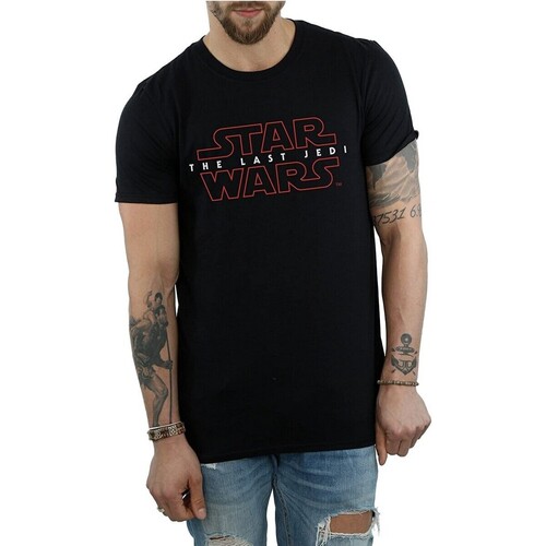 Abbigliamento Uomo T-shirts a maniche lunghe Star Wars: The Last Jedi BI1036 Nero