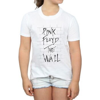 Abbigliamento Bambina T-shirts a maniche lunghe Pink Floyd The Wall Bianco