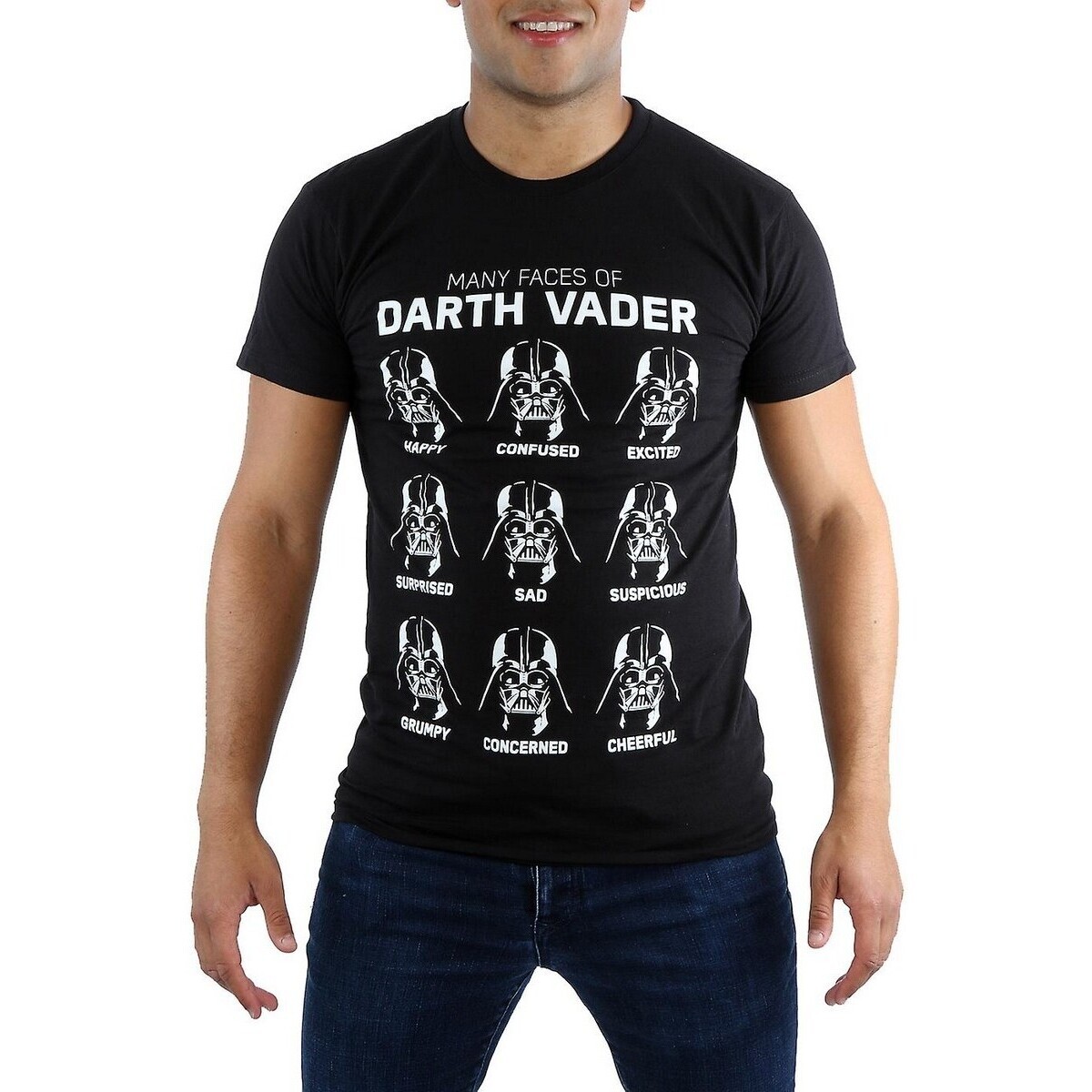 Abbigliamento Uomo T-shirts a maniche lunghe Disney Many Faces Of Darth Vader Nero