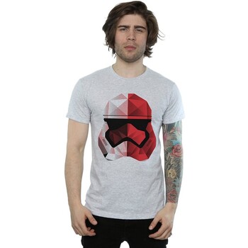 Abbigliamento Uomo T-shirts a maniche lunghe Star Wars: The Last Jedi Red Cubist Grigio