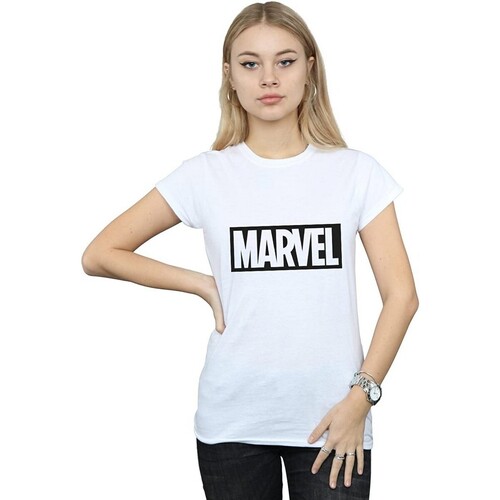 Abbigliamento Donna T-shirts a maniche lunghe Marvel BI1129 Bianco