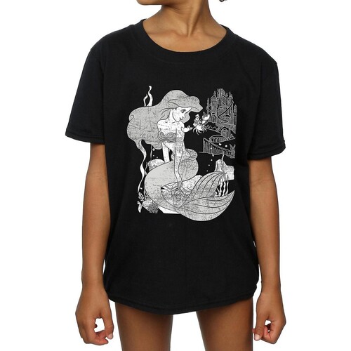 Abbigliamento Bambina T-shirts a maniche lunghe The Little Mermaid BI1169 Grigio
