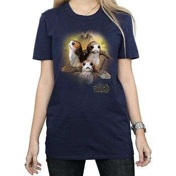 Abbigliamento Donna T-shirts a maniche lunghe Star Wars: The Last Jedi BI1180 Blu