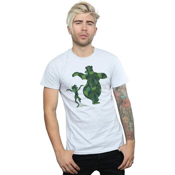 Abbigliamento Uomo T-shirts a maniche lunghe Jungle Book Mowgli And Baloo Dance Bianco
