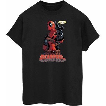 Abbigliamento T-shirts a maniche lunghe Deadpool Hey You Nero